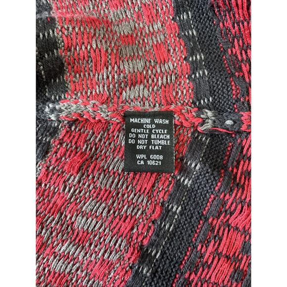 Powder River Outfitters Womens Long Cardigan Duster Sweater XL Fair Isle Ruffle - Picture 8 of 9